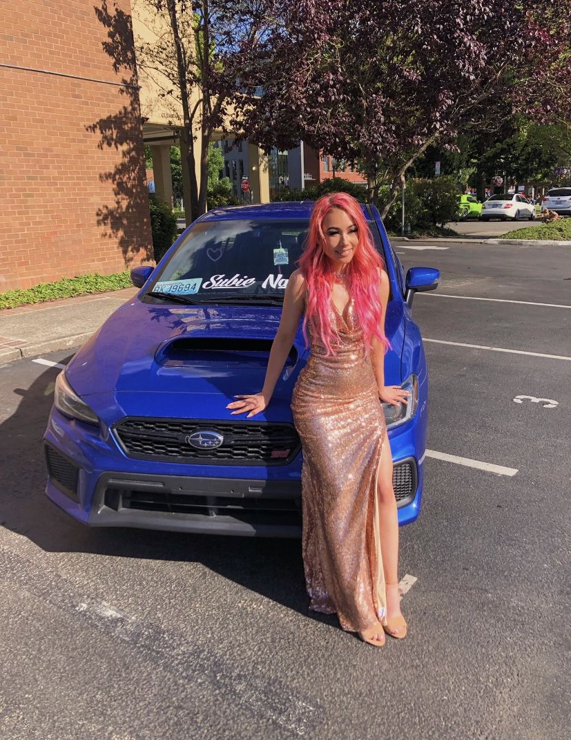 Pink Glitter Prom Dress