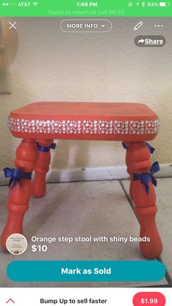 Step stool orange with rhinestones $10.00