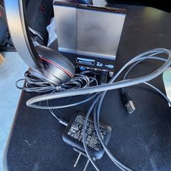 Wireless Headset System With Charging Base & Cords