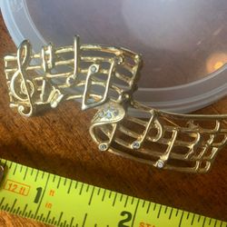 Vintage Jewelry Pin Music Bar Notes 