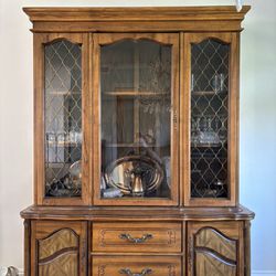 Antique Wooden China Cabinet