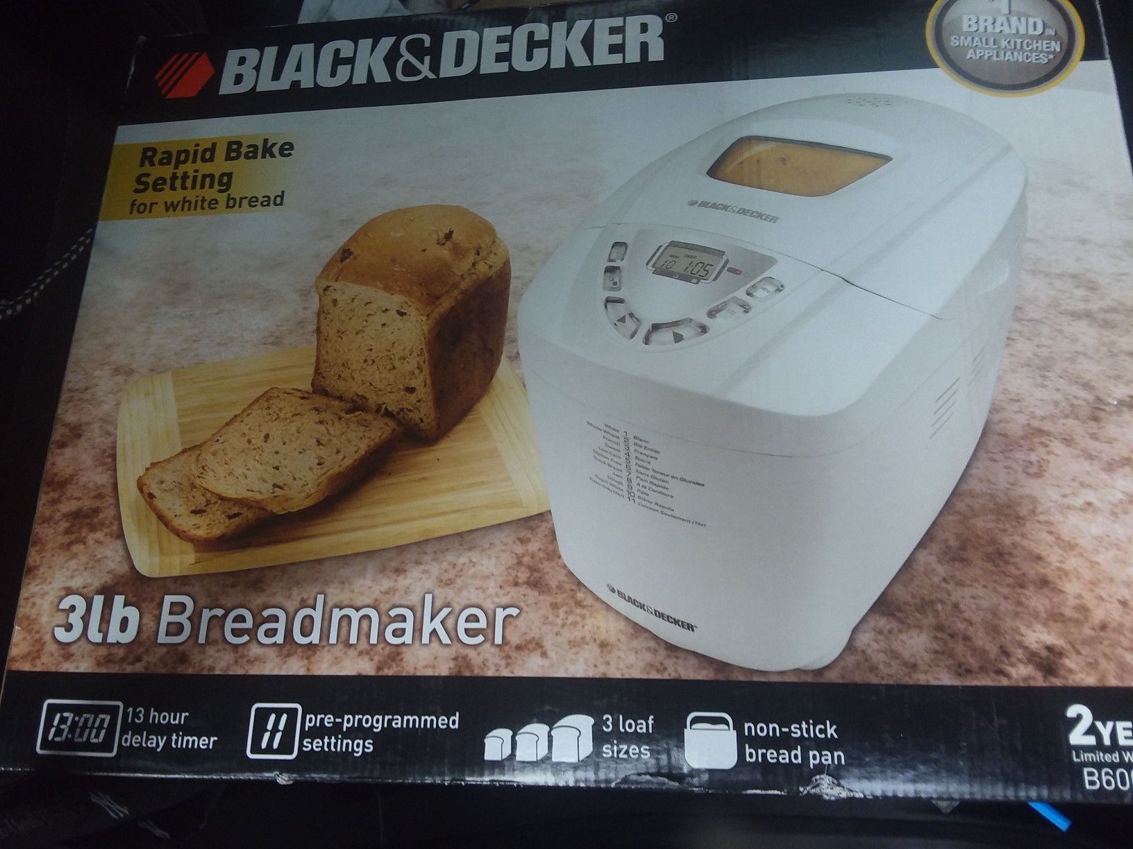Black & Decker 3lb bread maker