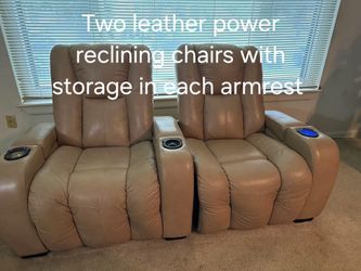 Leather electric recliner