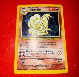 Pokémon Base Set Unlimited Ninetales 12/102 Holo Rare Vintage Pokemon Card MP condition in pictures