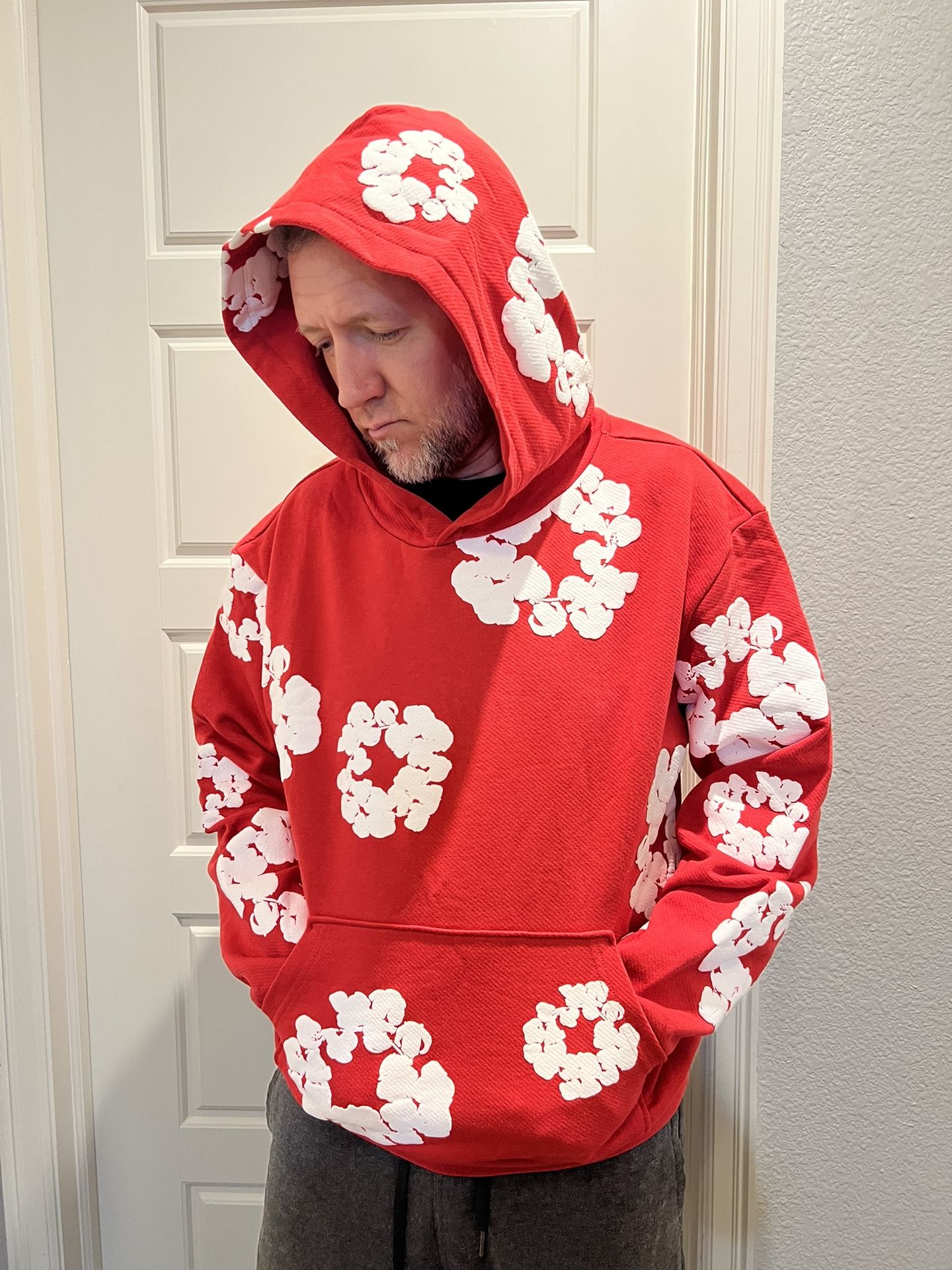 Red Denim Tears Hoodie - Stylish Streetwear