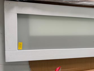 1-Lite Frosted Glass Solid Core White Finished MDF Interior Closet Bi-Fold Door with Hardware Kit