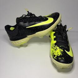 Nike Alpha Huarache Elite 4 Low MCS Baseball Black Lime' FV6096-001 New No Box