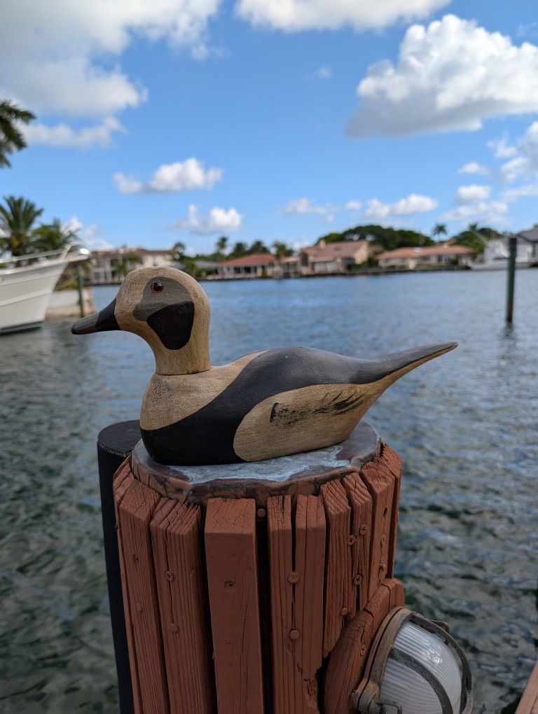 Vintage Solid Wood Duck 16" Long