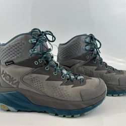 Authentic Hoka One One Kaha Mid GTX Gore-Tex Hiking Boots Blue/Gray Women 8
