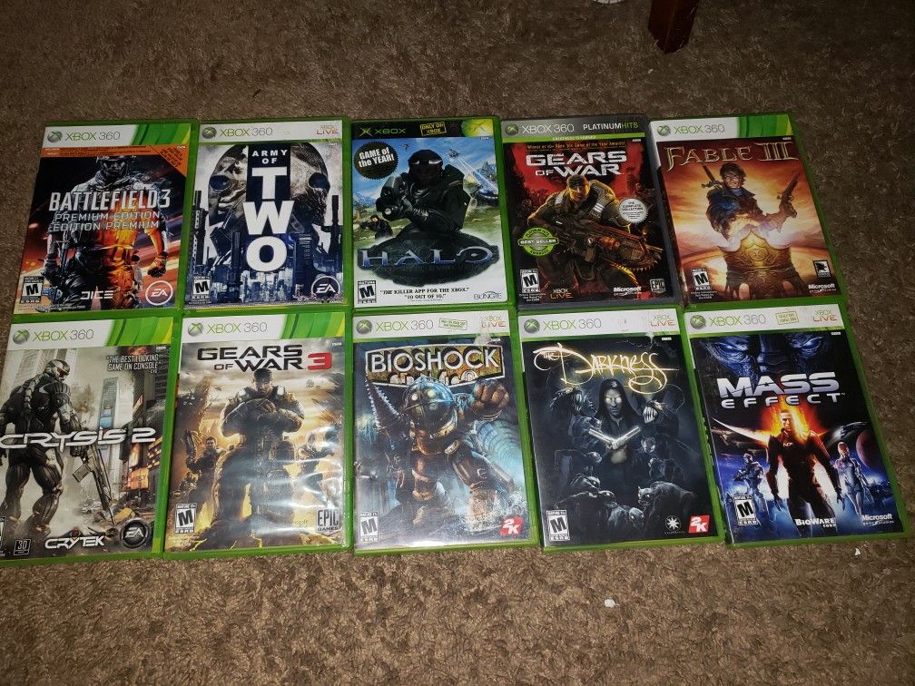 Xbox 360 games lot 10