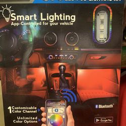 Brand New Bluetooth 6pc 12v Interior  LED Pod Smart Lighting Kit