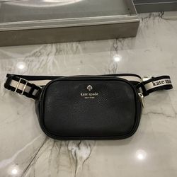Kate Spade Black Leather Crossbody Shoulder Bag