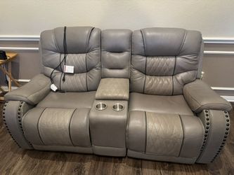 Leather Reclining Loveseat