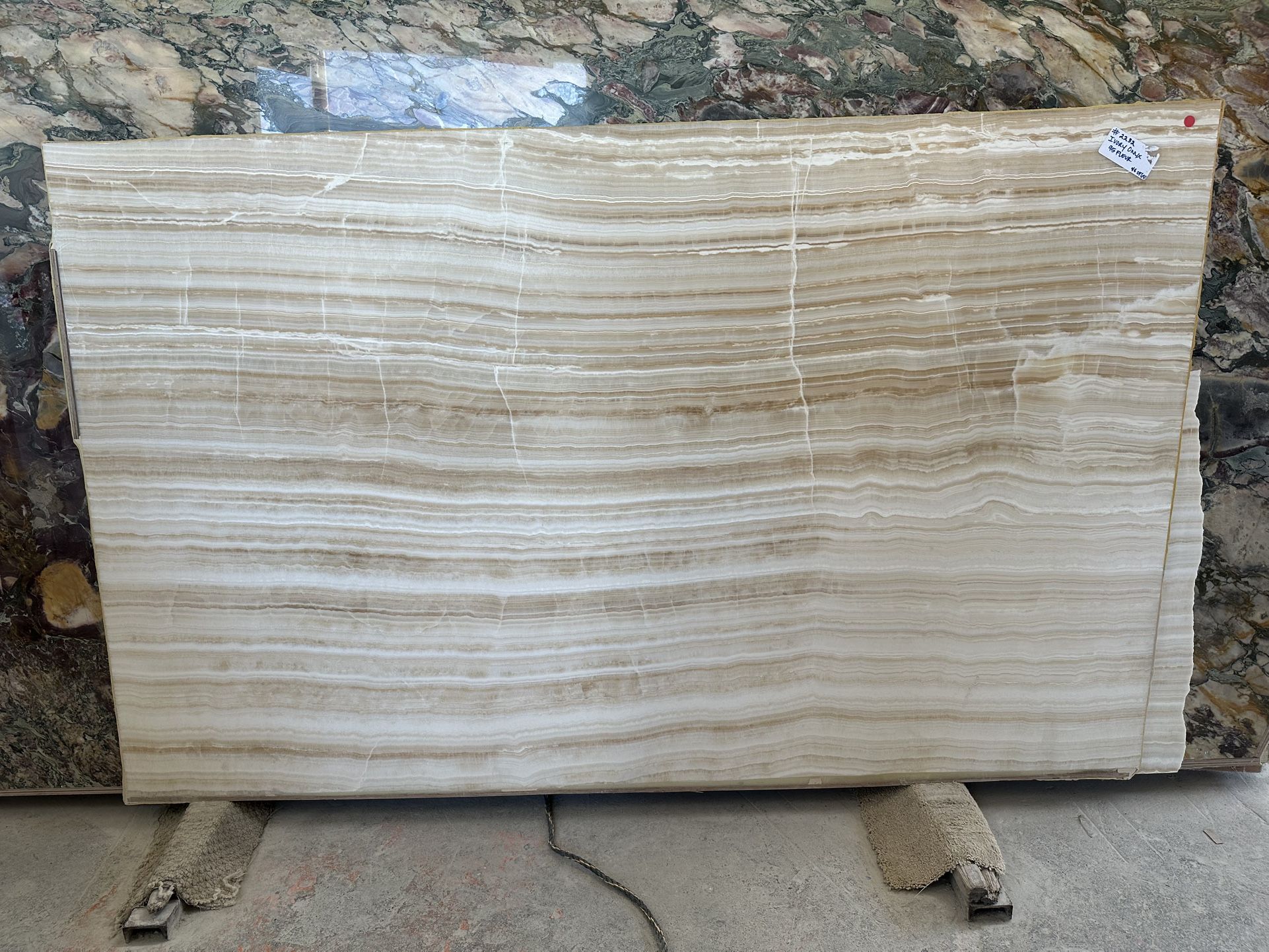 Ivory Onyx Slab 82" x 53" $35 / Sq. Ft. β Multiple Sizes Available