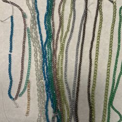 Glass Beads, Multicolor/Shapes