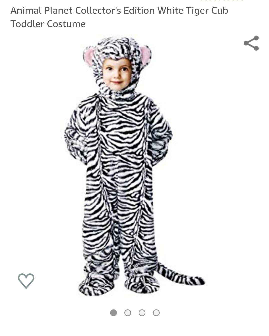 Animal Planet white tiger cub costume (18-24 months)