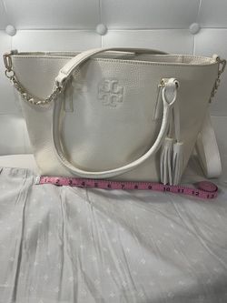 Authentic Cream Tory Burch Hand Bag