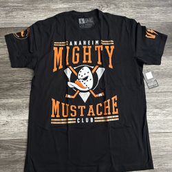 Men’s Violent Gentlemen VG Anaheim Mighty Ducks Mustache Movember Large 