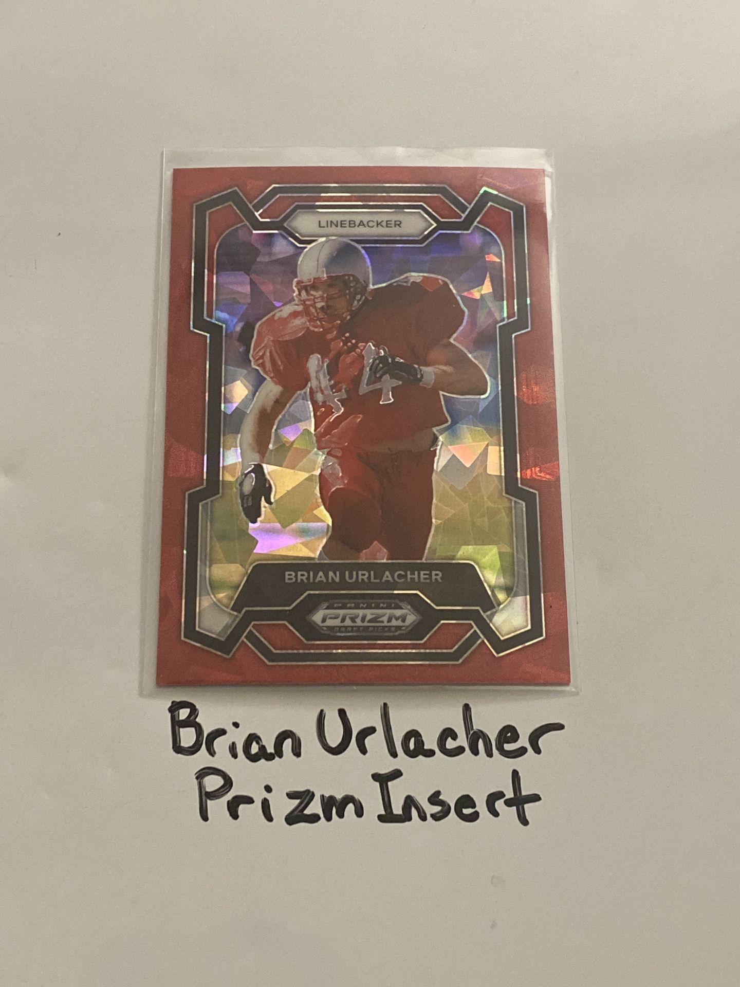 Brian Urlacher Chicago Bears Hall of Fame LB Prizm Short Print Insert Card.