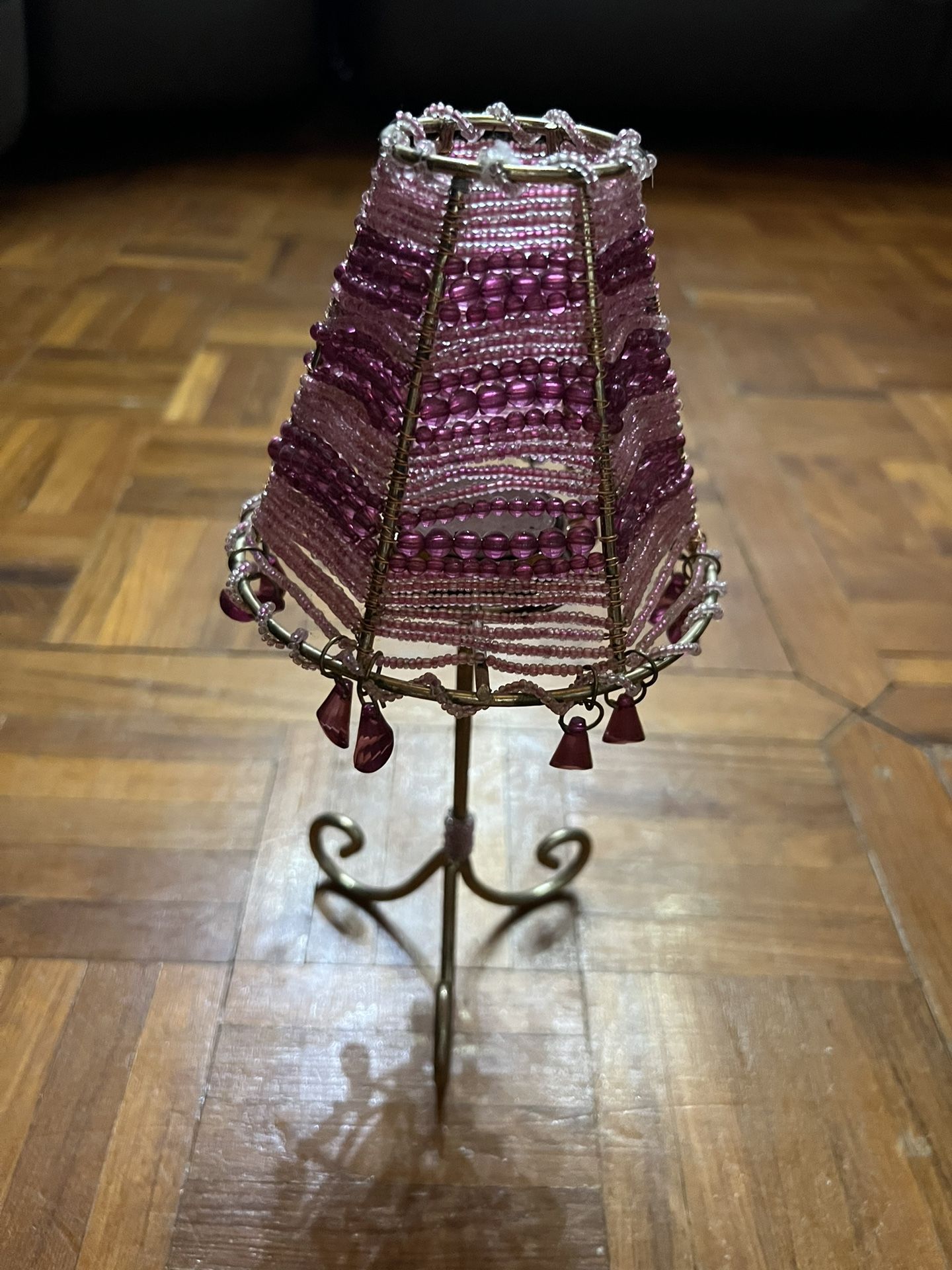 Metal Candle Holder Lamp 10” Tall