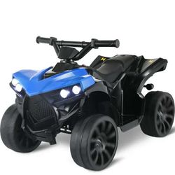 Kids Ride-on ATV, Toddler Ride On Car Toy, Electric Motorcycle with 4 Wheels, Headlights & Music