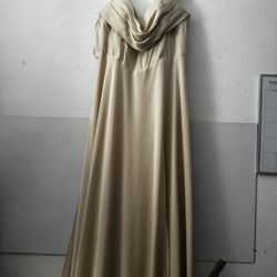 Champagne Quince Guest Dress