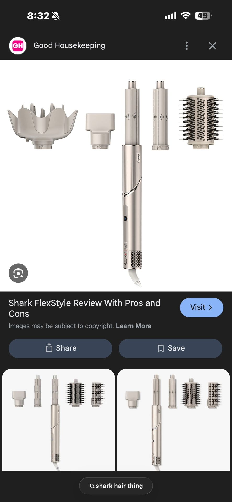 shark hair dryer for curly hair with attachments