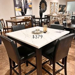 Elegant 5-Pc Counter Height Dining Set