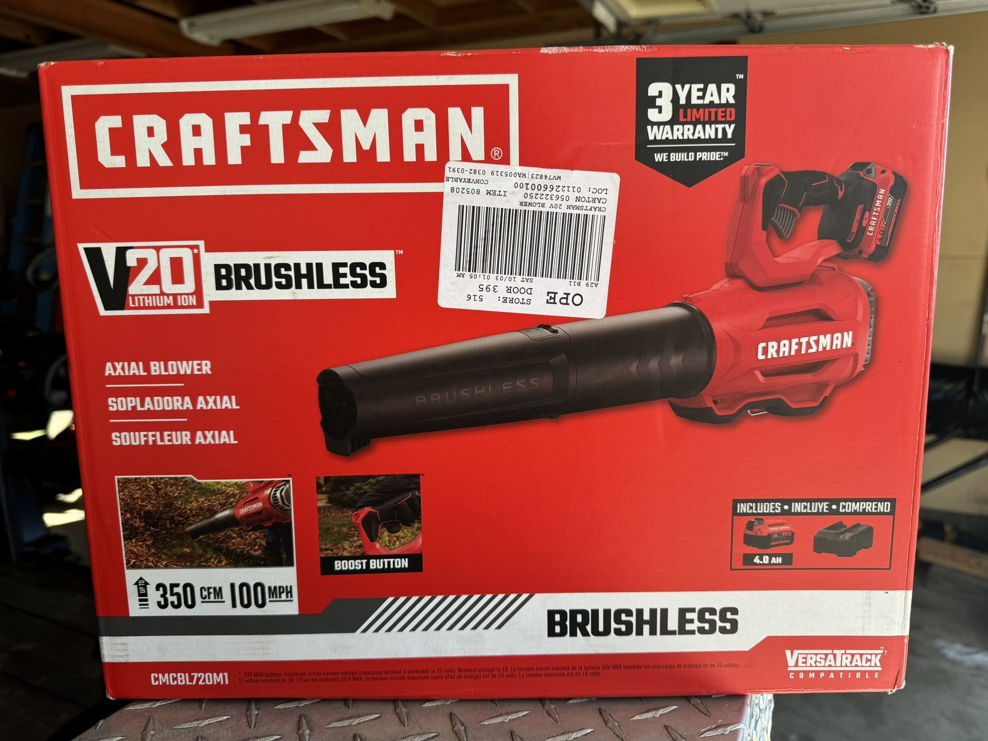 Leaf Blower Craftsman 20Volt Brushless Blower Kit
