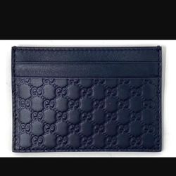 Gucci Microguccissima Blue Card Holder 