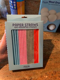 Brand new paper straws 100 assorted straws