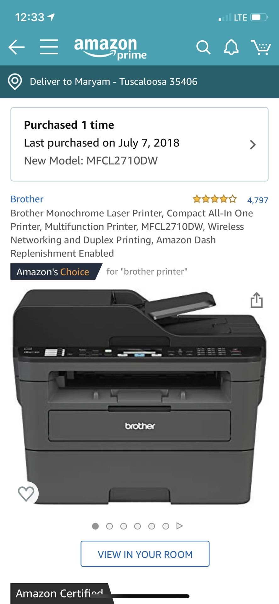 Laser Printer, Brother