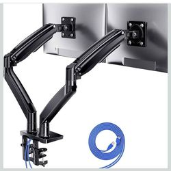 Dual Monitor Desk Mount Stand for 2 Screens up to 40” – Heavy Duty Adjustable