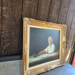 Elderly Lady Painting 