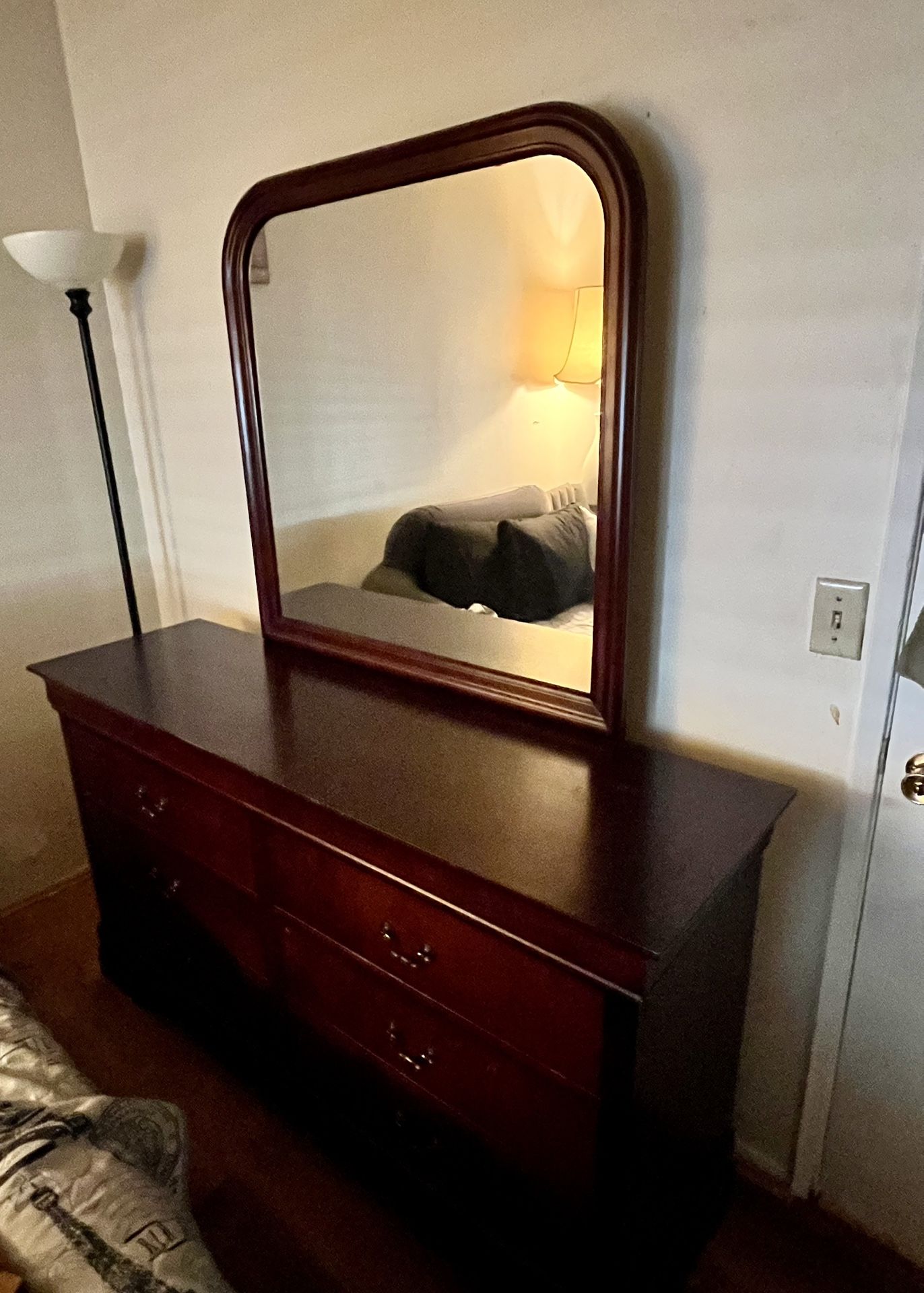 Dresser with mirror & nightstand
