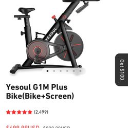 Yesoul fitness bike with screen