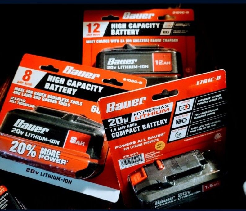 Bauer 5.0, 8.0 And 12.0 Batteries