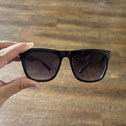Tommy Hilfiger, black and purple squared lens sunglasses