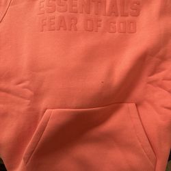 Fear of God Essentials Hoodie 'Coral'