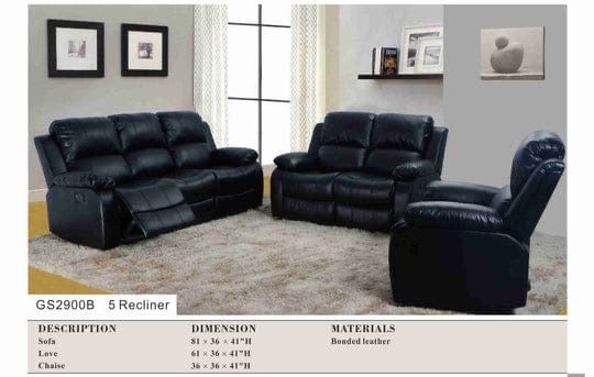 NEW 3 PIECES RECLINERS SOFA COUCH SET IN ORIGINAL BOX