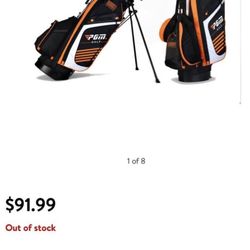 PGM Golf Stand Cart Bag Full Length Divider Shoulder Strap 14 Pockets