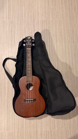 Luna Mahogany Concert Ukulele - Tattoo Design with  Gigbag and Strings