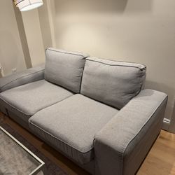 Gray IKEA loveseat 2-seat , 3-seat couch sofa