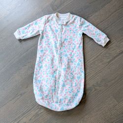 Carter's Girls White Floral Printed Fleece Sleep Bag 0-9 Months