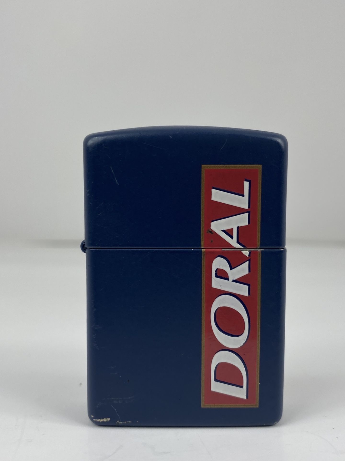 1995 Doral Cigarettes Zippo Lighter Navy Blue Brass Free Shipping