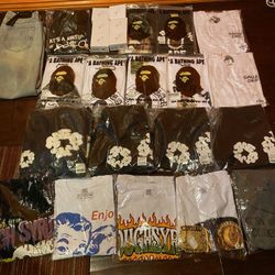 Bape Shirts,  Alocs Shirts, Gallery Dept, Denim Tears, Amiri Pants