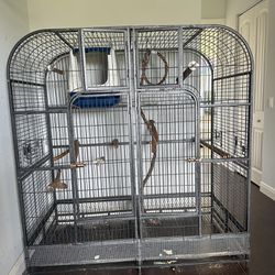 Bird Parrot Double Cage