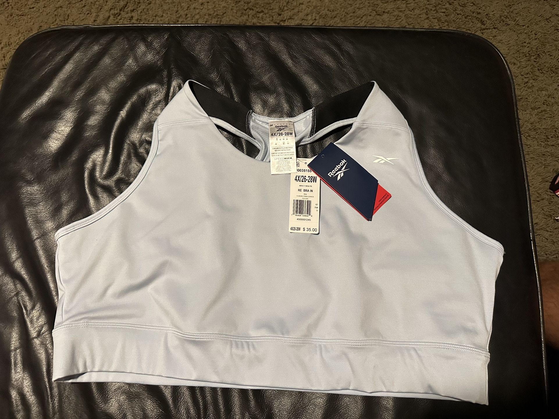 2 Reebok Speedwick Sports Bras (4X/26-28W)