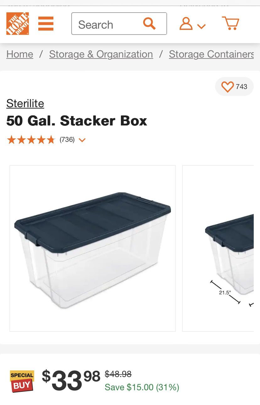 50 Gal. Stacker Box