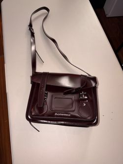 Dr. Martens Leather Satchel Crossbody Bag – Cherry/Burgundy – Like New